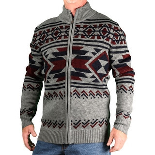 Blacksmith Men's Jaquard Mock-Neck Zip Sweater