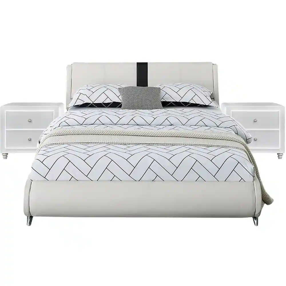 Carlton Platform Bed with 2 Nightstands