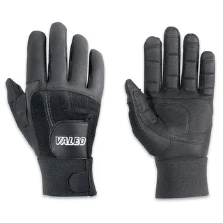 Valeo Anti-Vibration Gloves, Full-Finger, Leather - Pair