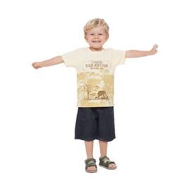 Toddler Boy Outfit Graphic T-Shirt and Denim Shorts Set Pulla Bulla 1-3 Years