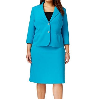 Tahari By ASL NEW Blue Women's Size 20W Plus Seamed Skirt Suit Set
