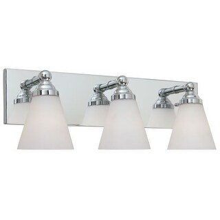 Designers Fountain 6493 Contemporary Three Light 300W Bathroom Wall Fixture from the Hudson Collection