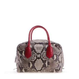 Prada Snakeskin Pattern Python Leather Inside Bage Tote Hangbag - M