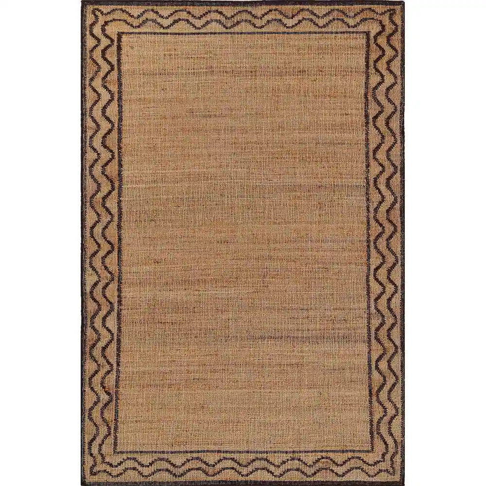 Erin Gates by Momeni Orchard Ripple Brown Hand Woven Wool and Jute Area Rug