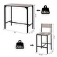 Carbon Loft Padrad Industrial Counter Height 3-piece Dining Set - Thumbnail 5