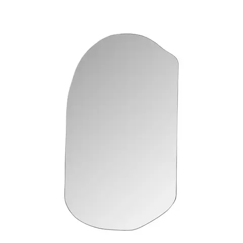 Aurelle Home Modern Imperfect Oval Frameless Mirror - Clear