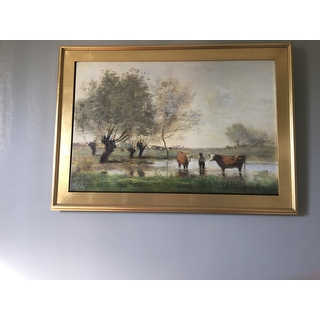 Wexford Home Jean-Baptiste Camille Corot 'Cows in Landscape' Giclee Print