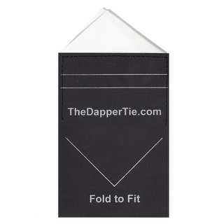 TheDapperTie - Men's Solid Triangle Pre Folded Pocket Square on Card - regular