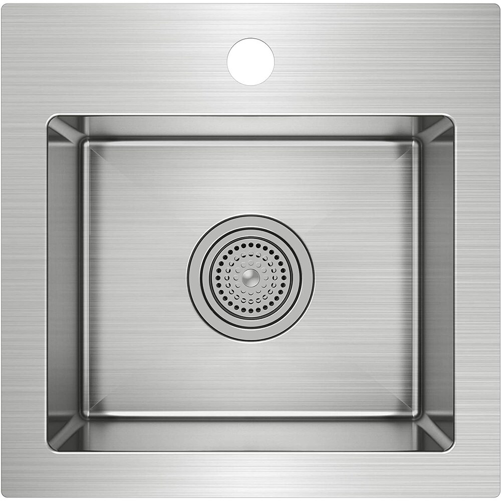 Artika Cube 20-Gauge Single Bowl Stainless Steel Bar Sink
