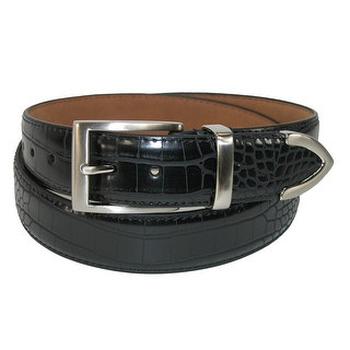 PGA Men's Croco Print 3 Piece Leather Belt