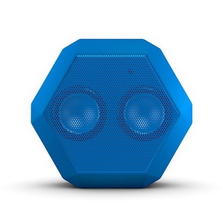 Boombotix - Boombot REX 2.0, Wireless Ultraportable Weatherproof Bluetooth Speaker, Woodgrain - Pacific Blue