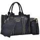 Dasein 3PCS Middle Studded Tote Handbag with Detachable Organizer Bag - Thumbnail 17