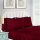 preview thumbnail 58 of 103, ﻿Superior 1200 Thread Count Egyptian Cotton Solid Bed Sheet Set California King - Burgundy