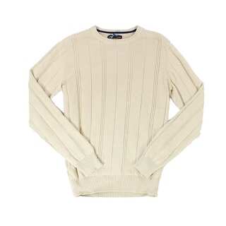 John Ashford NEW Toasted Beige Mens Size Medium M Crewneck Sweater Cotton