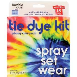 Tumble Dye Craft & Fabric Tie-Dye Kit 2oz 3/Pkg-Primary - Blue