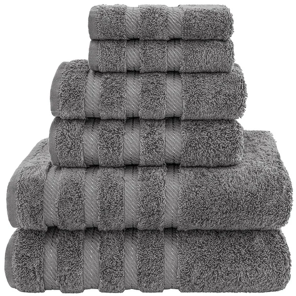 American Soft Linen 6-Piece 100% Genuine Turkish Cotton Premium & Luxury Towel Set for Bathroom & Kitchen