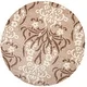 preview thumbnail 15 of 38, SAFAVIEH Florida Shag Kylie Damask 1.2-inch Thick Rug 4' x 4' Round - Beige/Cream