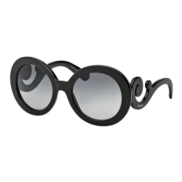 Prada Women's PR 27NS Black Minimal-baroque Round Sunglasses
