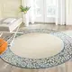 preview thumbnail 8 of 106, SAFAVIEH Courtyard Caryl Indoor/ Outdoor Waterproof Backyard Patio Rug 5'3" x 5'3" Round - Natural/Blue