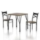 Furniture of America Zath Industrial Metal Compact 3-piece Dining Set - Thumbnail 15