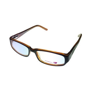 New Balance Mens Opthalmic Eyeglass Rectangle Plastic Medium Brown 431 1