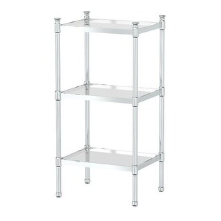 Gatco 1351 Traditional 3-Tier Chrome Rectangle Cabinet