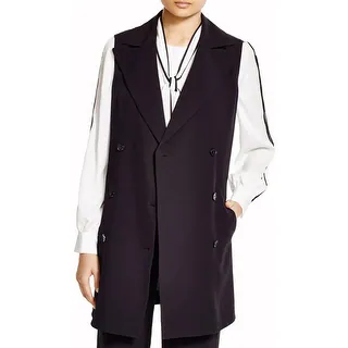 Calvin Klein Womens Suit Vest Solid Collar