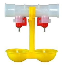 Double Nipple Chicken Cup Waterer Automatic Drinker Steel Ball