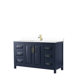 Link to Daria 60 Inch Single Vanity, Cultured Marble Top Similar Items in Patio Furniture