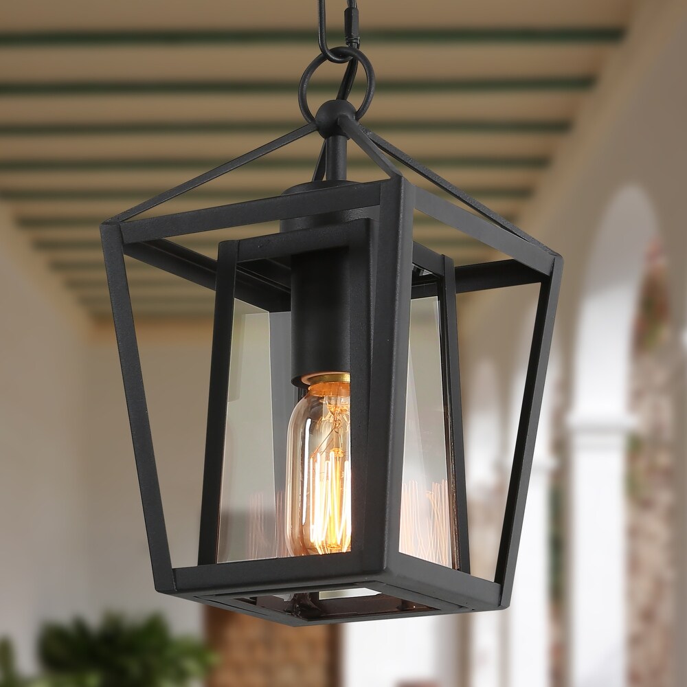 Nalia Farmhouse Mini Outdoor Pendant Lights Patio/Porch Lights Hanging Cage Outdoor Lanterns