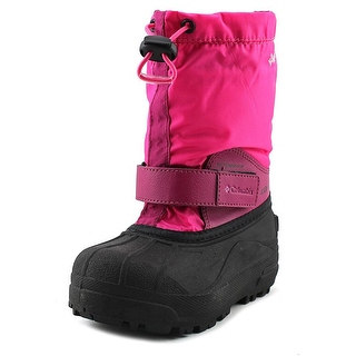 Columbia Powderbug Forty Print Youth Round Toe Synthetic Pink Snow Boot