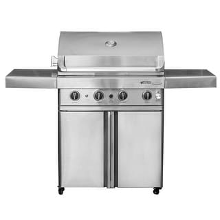 Barbeques Galore 2017 Turbo Elite 4-Burner Freestanding Gas Grill