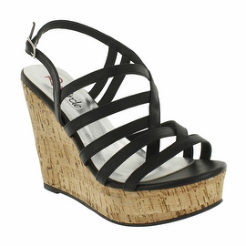 Red Circle Footwear 'Anais' Strappy Cork Wedge