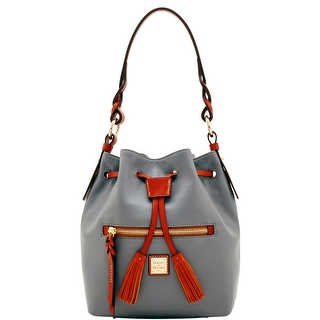 Dooney & Bourke Wexford Leather Small Logan Drawstring (Introduced by Dooney & Bourke at $268 in Jun 2017) - charcoal