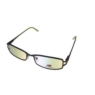New Balance Unisex Opthalmic Eyeglass Metal Rectangle Frame #392 Brown / Green - Medium