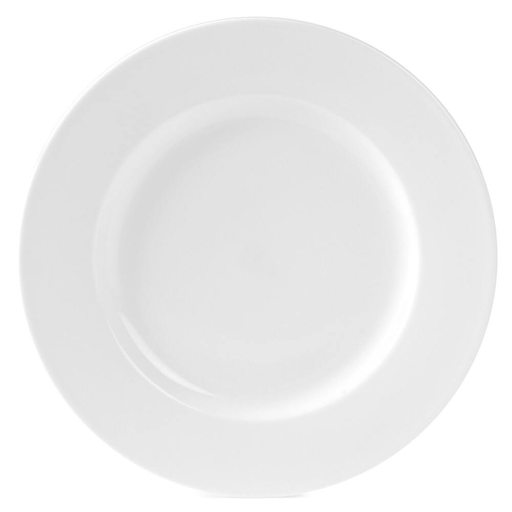 Everyday White by Fitz and Floyd Classic Rim 10.75IN Dinner Plate, Set of 4 - 10.75 Inch