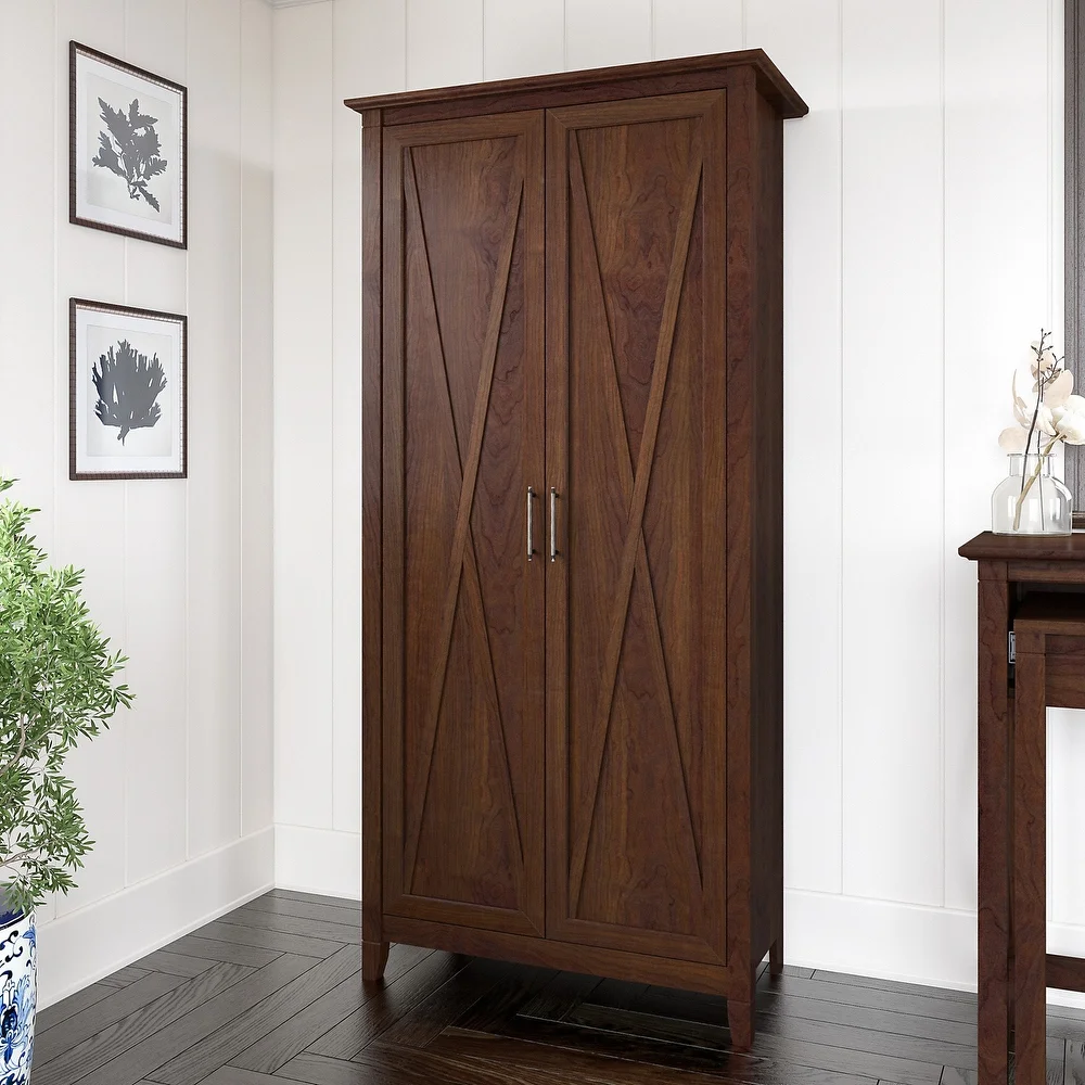 Key West Tall Storage Cabinet with Doors by Bush Furniture