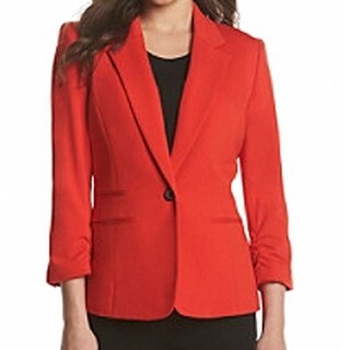 Nine West NEW Red Poppy Women's Size 10 Notch-Collar Blazer Jacket