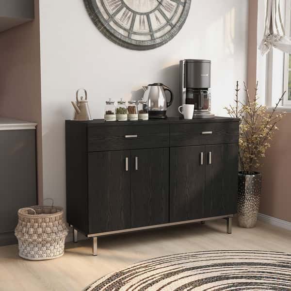 Furniture of America Mason Modern 2-drawer Buffet with Wine Rack