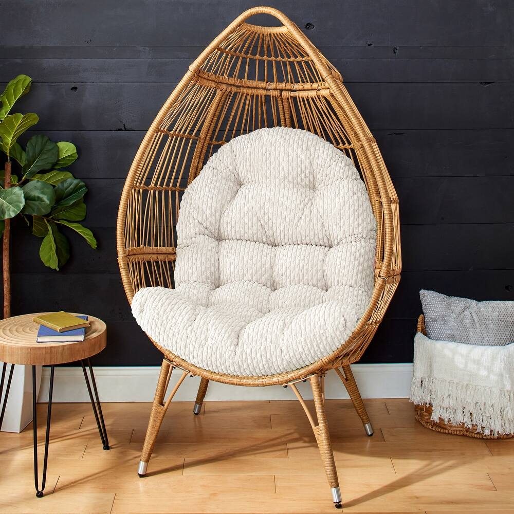 Humble + Haute Indoor Soft Chunky Corduroy Egg Chair Cushion (Cushion Only)
