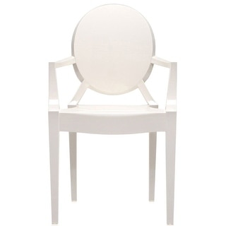 2xhome White Modern Style Ghost Armchair Made From Polycarbonate