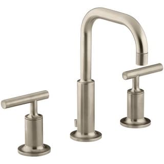 Kohler K-14406-4 Purist Widespread Bathroom Faucet with Ultra-Glide Valve Technology - Free Metal Pop-Up Drain Assembly with