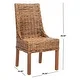 SAFAVIEH Dining Rural Woven St Thomas Indoor Wicker Brown Sloping Arm Chairs (Set of 2) - 20" x 24" x 39" - Thumbnail 3