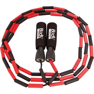 Body Sport Nylon Jump Rope With Plastic Beading - Plastic Handles - 9' Long