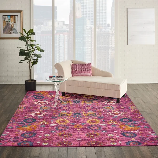 Nourison Passion Boho French Country Floral Area Rug.