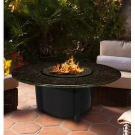 California Outdoor Concepts 5010-BK-PG1-BM-48 Carmel Chat Height Fire Pit-Bla...
