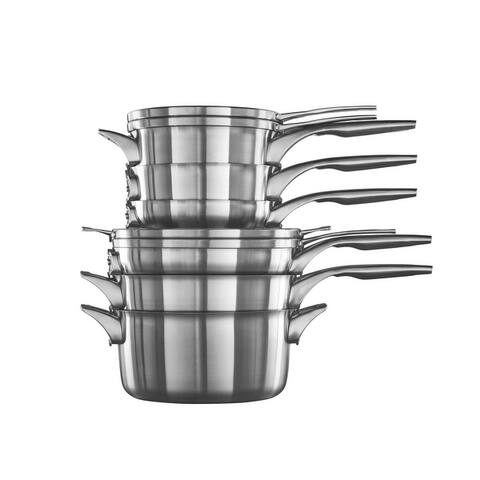 Calphalon Premier Space Saving Stainless Steel 10-Piece Cookware Set