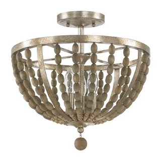Donny Osmond Home 4795 3 Light 15" Wide Semi-Flush Ceiling Fixture from the Lowell Collection