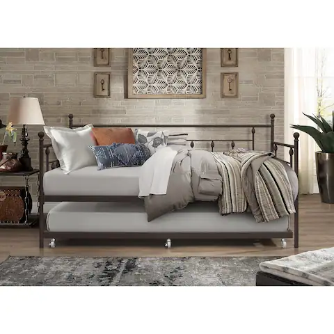 Aine Metal Daybed with Trundle