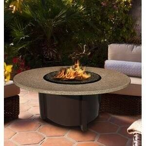 California Outdoor Concepts 5010-BR-PG3-SUN-42 Carmel Chat Height Fire Pit-Br...